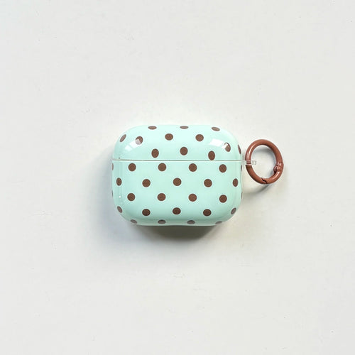 Simple Fashion White Polka Dot Pattern Black Glossy Protective