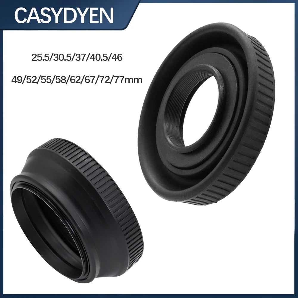 Collapsible Rubber Foldable Lens Hood