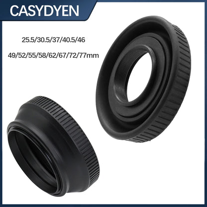 Collapsible Rubber Foldable Lens Hood