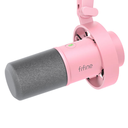 FIFINE Recording XLR Dynamic Microphone with Real-time Monitoring,USB