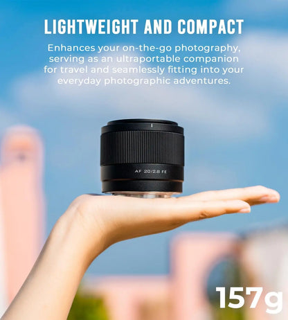 VILTROX 20mm F2.8 AF Full Frame Ultra Wide Angle Lens for Sony zve10