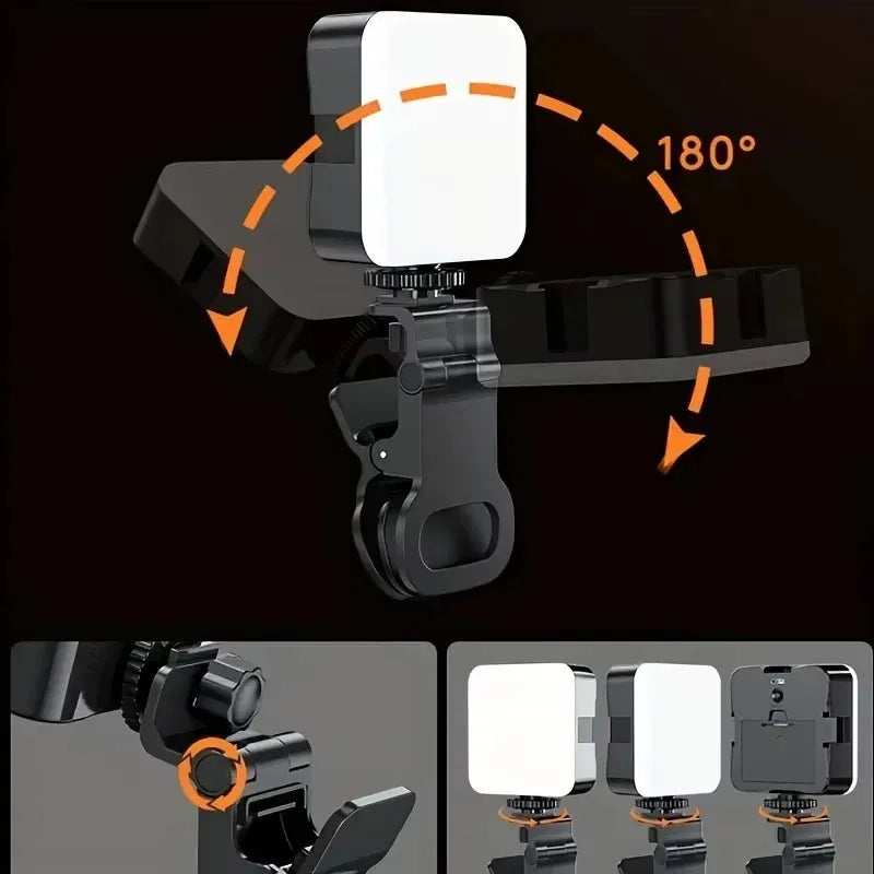 Professional Clip On Phone Ring Light with 10 Brightness Levels USB