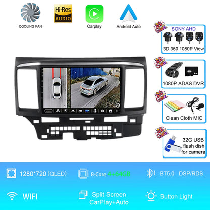 Android 16 For MITSUBISHI LANCER 9 10 X 2008 - 2016 Car Radio Video