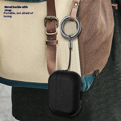 For Airpods Pro3 Case Luxury Lychee Leather Business Earphone Case