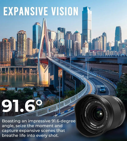 VILTROX 20mm F2.8 AF Full Frame Ultra Wide Angle Lens for Sony zve10