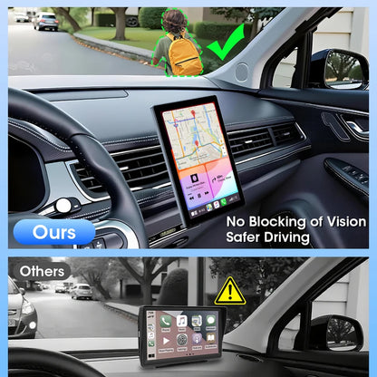 7/8/9'' Support Orientation & Portrait Car Mirror Radio Wireless