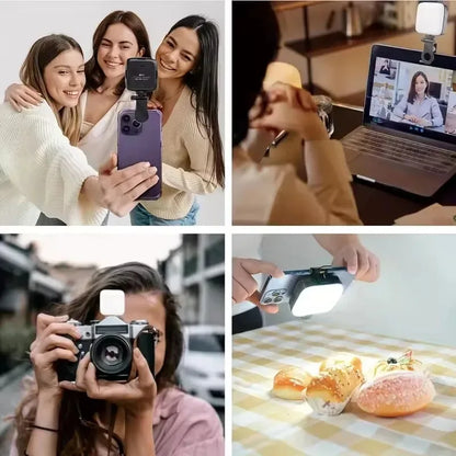 Professional Clip On Phone Ring Light with 10 Brightness Levels USB
