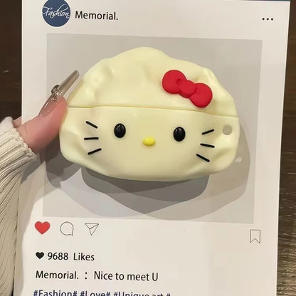 3D Dumpling Cat Earphone Ear Bag Case For Apple Airpods Pro 3 2 1 4
