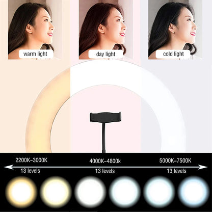 16/26/33cm LED Selfie Ring Light Dimmable LED Lamp Photography