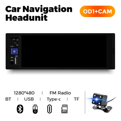 1Din Wireless CarPlay Android AUTO HD touch screen Universal 6.86''