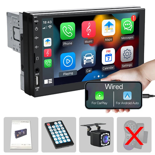 Sinovcle Car Radio Carplay Android Auto 7 inch Car Multimedia MP5
