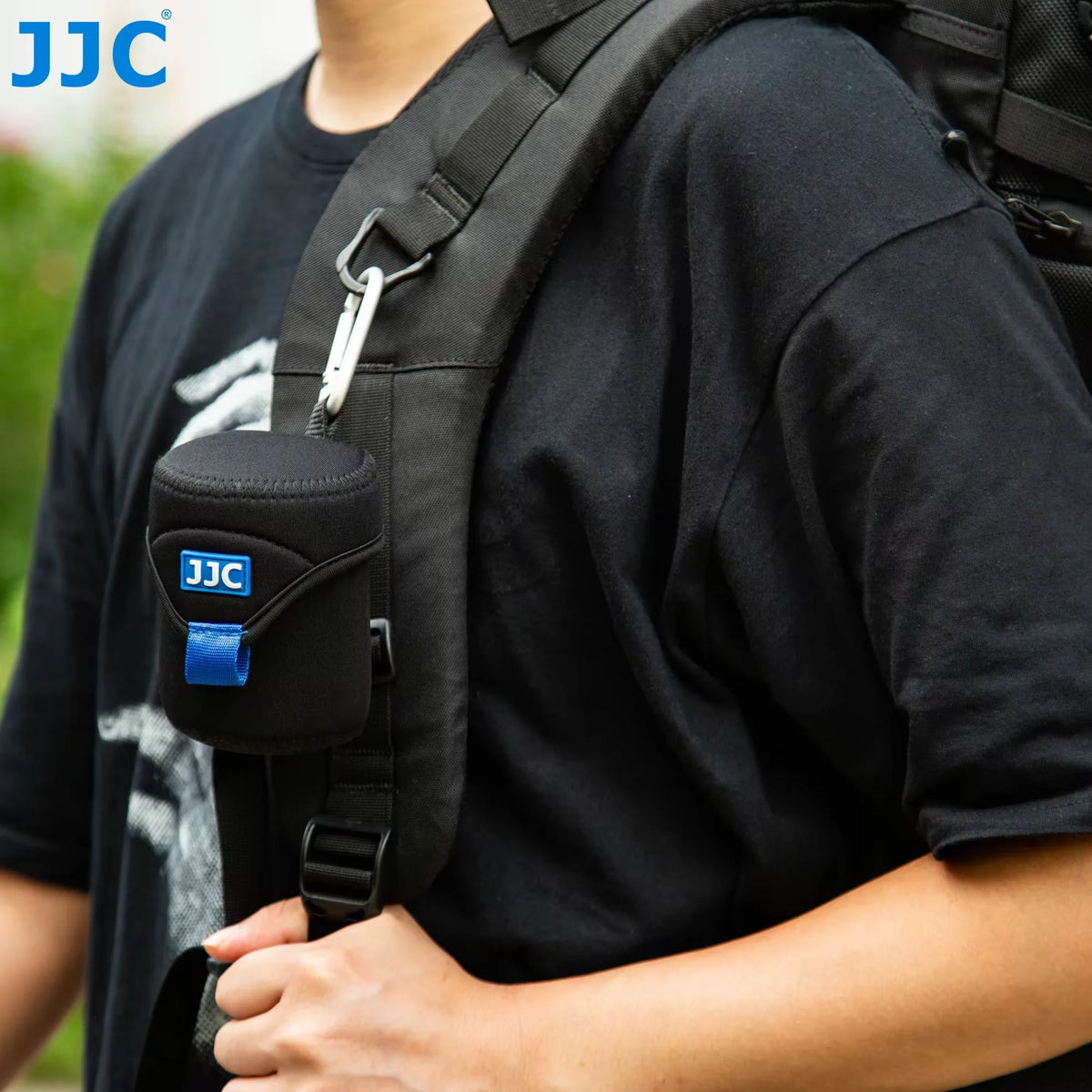 JJC Water Resistant Neoprene Camera Lens Pouch Case Fold-Over Lens Bag