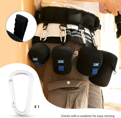 JJC Water Resistant Neoprene Camera Lens Pouch Case Fold-Over Lens Bag