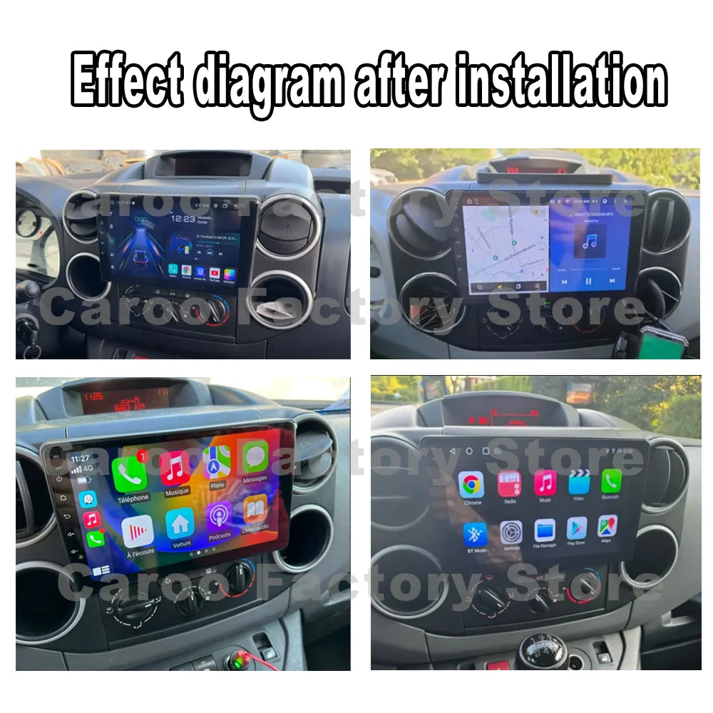 Car Android 16 Radio Stereo For Citroen Berlingo B9 Peugeot Partner