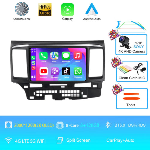 Android 16 For MITSUBISHI LANCER 9 10 X 2008 - 2016 Car Radio Video