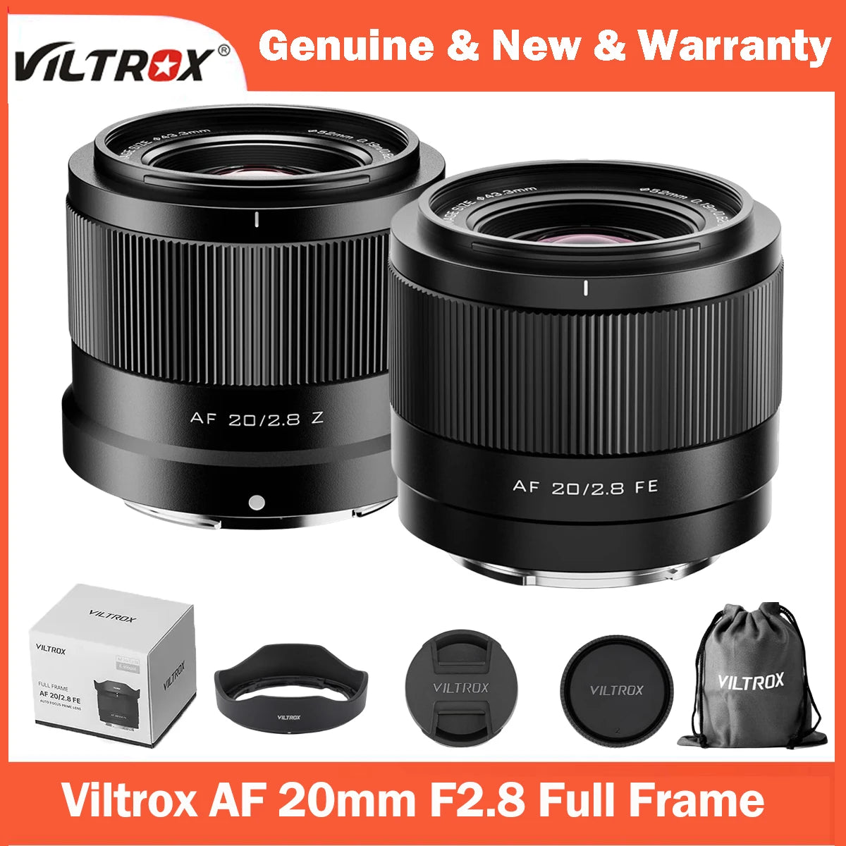 VILTROX 20mm F2.8 AF Full Frame Ultra Wide Angle Lens for Sony zve10