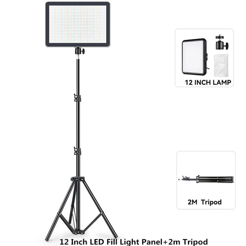 8/12 Inch LED Photography Video Light Panel Lighting Photo Studio Lamp