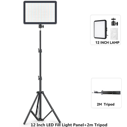 8/12 Inch LED Photography Video Light Panel Lighting Photo Studio Lamp