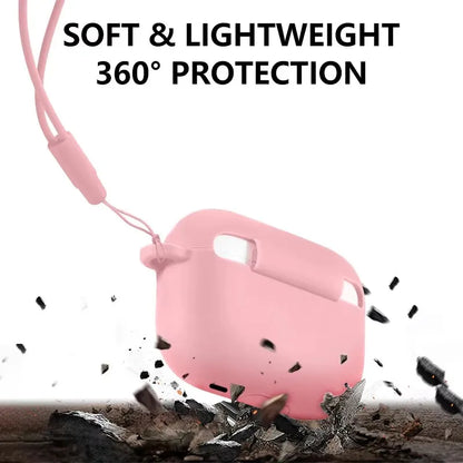 Soft Silicone Earphone Case with Strap for Airpods Pro 3 2 2nd