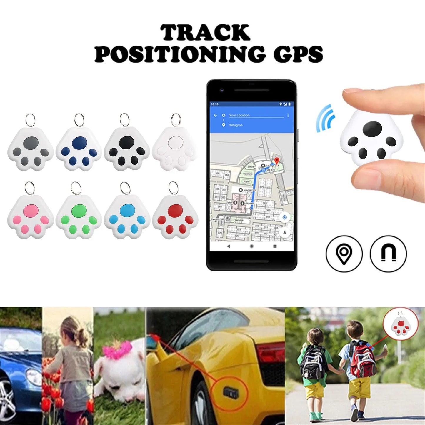 Tracker attached to pet collar for reliable location monitoring
