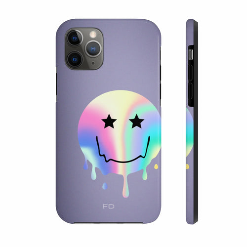 Happy Face with Stars Tough iPhone Case with Wireless Charging