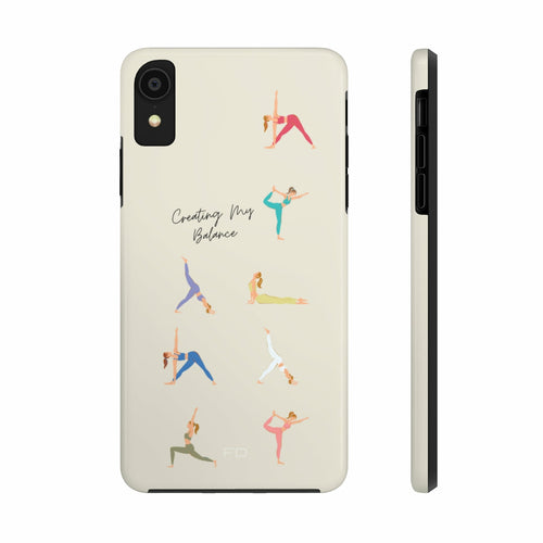 Yoga Poses Tough iPhone Case with Wireless Charging Support