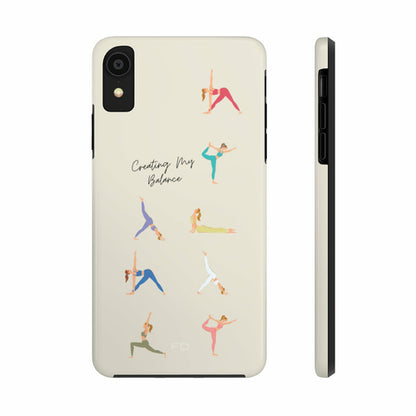 Yoga Poses Tough iPhone Case with Wireless Charging Support