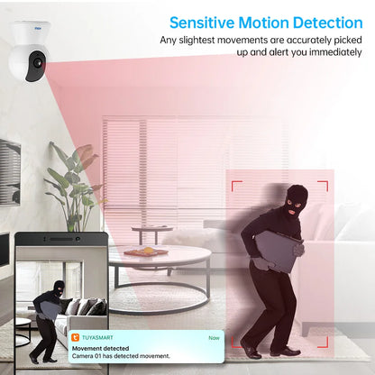 KERUI K259 5MP Tuya Smart Mini WiFi IP Camera Indoor Wireless Home Security AI Human Detect CCTV Surveillance Camera Monitoring