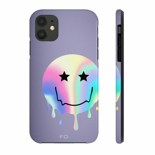 Happy Face with Stars Tough iPhone Case with Wireless Charging
