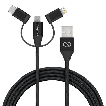 Naztech 3X1 Micro Lightning & USB-C Charge & Sync 6ft Cable