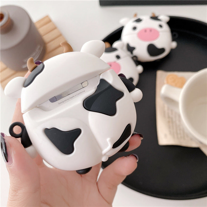 Adorable Sitting Cow AirPods Case