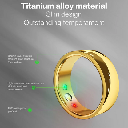 AD41-SR200 Smart Ring Activity Fitness Tracker Blood Oxygen Blood Pressure Sleep Monitor Finger Ring for IOS Android