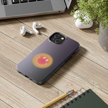 Smiley Face Tough iPhone Case with Wireless Charging