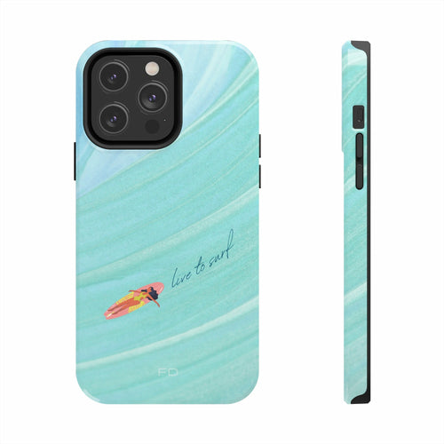 Live to Surf Tough iPhone Case with Wireless Charging