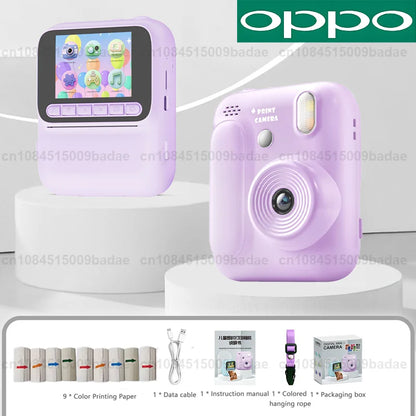 OPPO Kids Instant Camera – 1080P Video, Thermal Print, 32GB, Games & Music