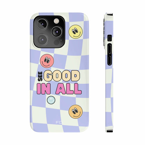 Happy Smiley Face Positive Slim Case for iPhone 14 Series