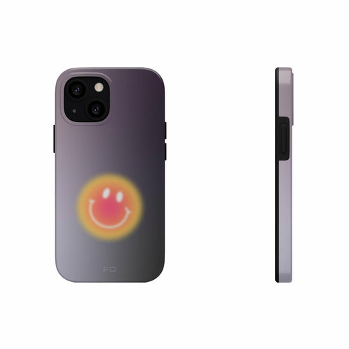 Smiley Face Tough iPhone Case with Wireless Charging