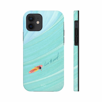 Live to Surf Tough iPhone Case with Wireless Charging