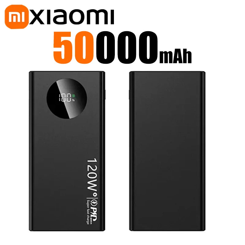 Xiaomi 50000mAh Power Bank 120W Fast Charging High-Capacity Portable Battery Charger Moblie Powerbank For iPhone Samsung Huawei