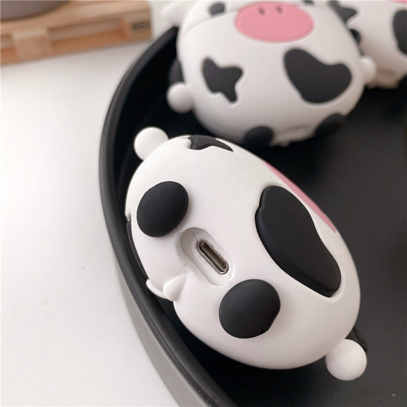 Adorable Sitting Cow AirPods Case