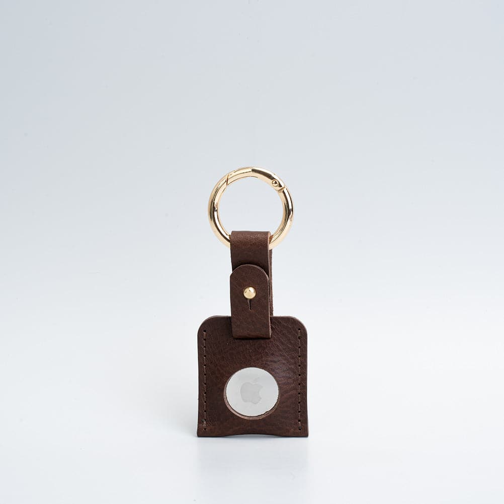 Leather AirTag Keychain Holder