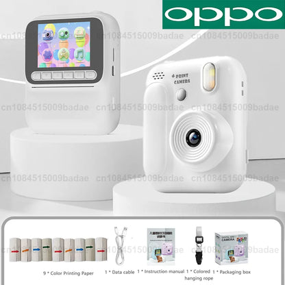 OPPO Kids Instant Camera – 1080P Video, Thermal Print, 32GB, Games & Music