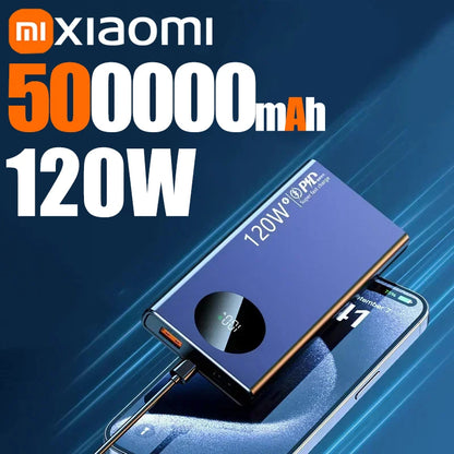 Xiaomi 50000mAh Power Bank 120W Fast Charging High-Capacity Portable Battery Charger Moblie Powerbank For iPhone Samsung Huawei