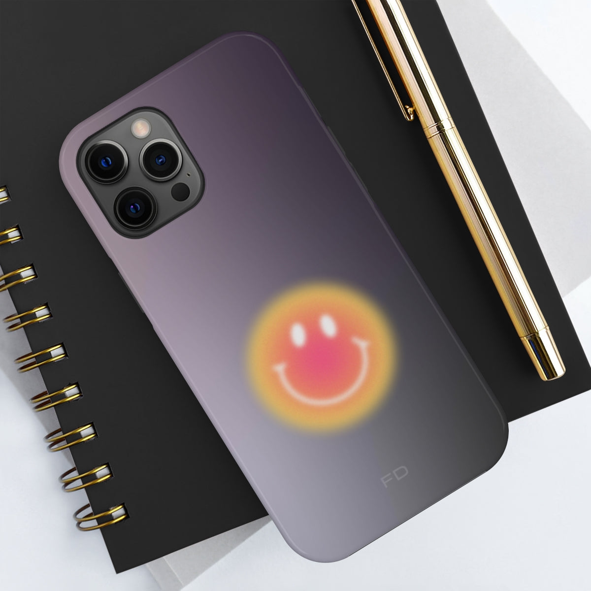 Smiley Face Tough iPhone Case with Wireless Charging