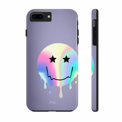 Happy Face with Stars Tough iPhone Case with Wireless Charging