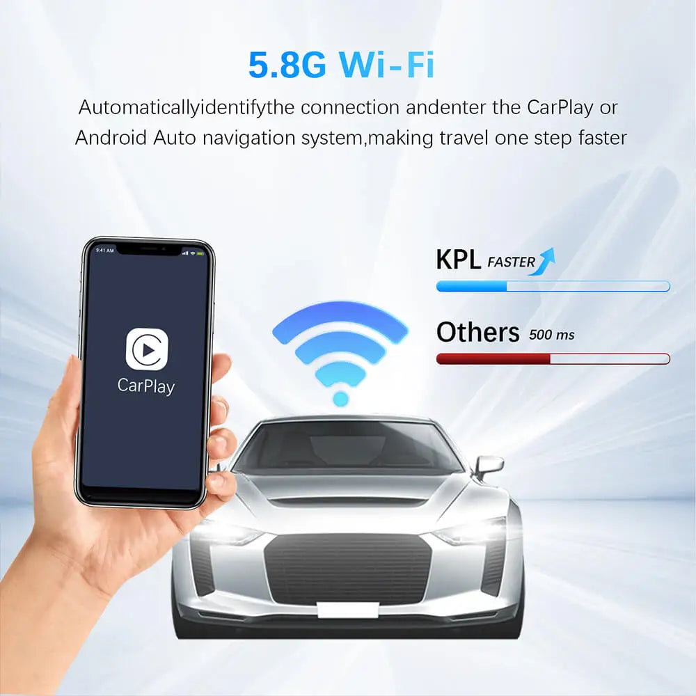 2-in-1 AI Car Adapter – Wired to Wireless CarPlay & Android Auto, WiFi Smart Dongle, Plug & Play