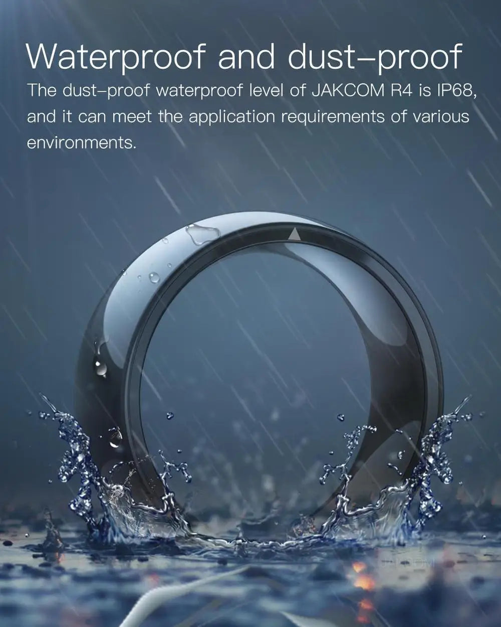 JAKCOM R4 Smart Ring 2024 Waterproof RFID Card Built-In Health Monitoring Consumer Electronics Smart Wearable Device
