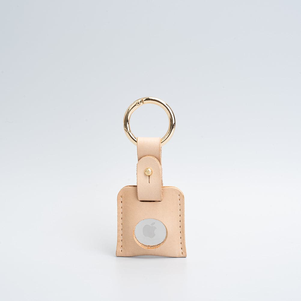 Leather AirTag Keychain Holder