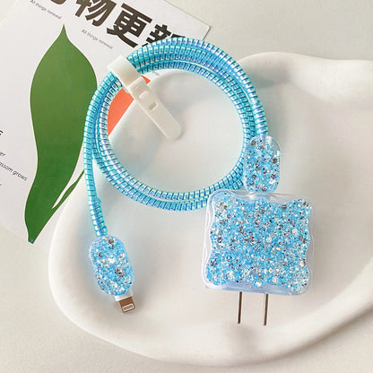 Changeable Charging Head Protective Cover Pink Lightweight Charger Protector For Iphone Portable Cute Mobile Phone Charger Cover