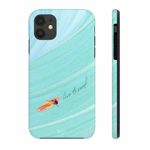 Live to Surf Tough iPhone Case with Wireless Charging